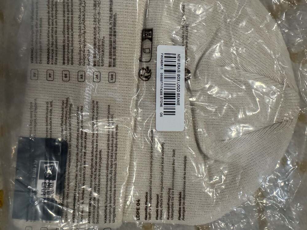 Supreme New Era Box Logo Beanie FW24 Stone OS - Picture 4 of 4